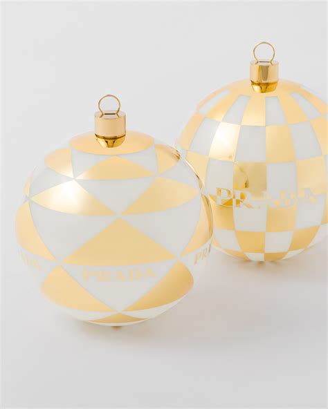 prada weihnachtskugeln preis|White/platinum Glass Christmas Ornament Set .